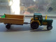 VINTAGE RARE TRACTOR MAJORETTE 1/65 Farm Tractor & Hay Trailer 1:65 1980 France - Camiones, Buses Y Construcción