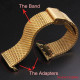 100% NEW STRAP WATCH APPLE 42MM. GOLD COLOR UNIQUE LOW PRICE - Orologi Da Polso