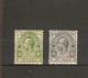 TURKS AND CAICOS ISLANDS 1913 WATERMARK MULTIPLE CROWN CA ½d, 2d  SG 129, 131 MOUNTED MINT Cat £2.75 - Turks And Caicos