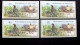 Israel ATM 103/4 Satz Je 4 Werte **/mnh, Halsbandfrankolin, Chukarhuhn, Arabisches Sandhuhn - Frankeervignetten (Frama)