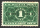 US 1913 - Abklatsch On 1913 Parcel Post / Postage Due 1c Dark Green - Reisgoedzegels