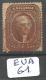 EUA Scott  30 Type II Signed Red Cancel YT 12 # - Used Stamps