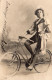 2745. LOT DE 2 CPA FANTAISIE. JEUNES FEMMES A BICYCLETTE - Autres & Non Classés