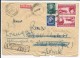 ROUMANIE - 1949 - ENVELOPPE EXPRES De BUCAREST Pour SOLBALD HALL (AUTRICHE) READRESSEE - Poststempel (Marcophilie)