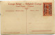 CONGO BELGE CARTE POSTALE ENTIER SURCHARGE EST AFRICAIN ALLEMAND (OCCUPATION BELGE) N°6 VERS LE KAGERA TRANSPORT DE..... - Stamped Stationery