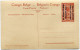 CONGO BELGE CARTE POSTALE ENTIER SURCHARGE EST AFRICAIN ALLEMAND (OCCUPATION BELGE) N°31 GOTTORP LA SALINE - Stamped Stationery