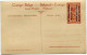 CONGO BELGE CARTE POSTALE ENTIER SURCHARGE EST AFRICAIN ALLEMAND (OCCUPATION BELGE) N°36 VERS BIARAMULO TRAVERSEE DE.... - Stamped Stationery