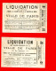 Grands Magasins Ville De Paris,  Lot De 2 Chromos Lith. Bouillon Rivoyre, Tickets De Chaise Des Promenades - Autres & Non Classés