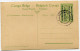 CONGO BELGE CARTE POSTALE ENTIER SURCHARGE EST AFRICAIN ALLEMAND (OCCUPATION BELGE) N°44 CHUTE DE LA KAGERA A RUSOMO - Stamped Stationery