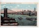 CPA.1922.Etats-Unis.New York City.Brooklyn Bridge And Skyline.animée Bateaux. - Ponts & Tunnels