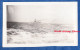 Photo Ancienne Snapshot - En Mer - Effet De Vague - Navire De Guerre Sur Ligne D'horizon - Marine Nationale Bateau Ship - Bateaux