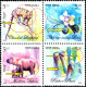 WILD LIFE & PLANTS-ERRORS-2 X SETENANT BLOCKs OF 4-FAUNA & FLORA OF THE NORTH EAST-INDIA-2006-MNH-TP-352 - Giftige Pflanzen