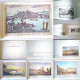 ARCHITECTURE ART PAINTINGS Trieste ITALY 1984 ALBUM  RARITY UNIQUE LARGE SIZE - Collections