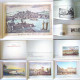 ARCHITECTURE ART PAINTINGS Trieste ITALY 1984 ALBUM  RARITY UNIQUE LARGE SIZE - Lotti E Collezioni