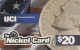 United States, UCI, $20, Nickel Card, Coin And Flag, 2 Scans. - Sonstige & Ohne Zuordnung