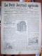 LE PETIT JOURNAL AGRICOLE 4/0/1914 AVEC PUB 16 PAGES LES POULES DE MA TANTE LES PIGEONS LEUR LOGEMENT - 1900 - 1949