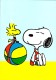 SNOOPY &amp; Woodstock On The Beach With A Ball - Peanuts Hallmark - Illust. Schulz - Portugal - Autres & Non Classés