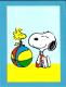 SNOOPY &amp; Woodstock On The Beach With A Ball - Peanuts Hallmark - Illust. Schulz - Portugal - Autres & Non Classés