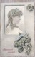 Cpa Precurseur 1903 Litho Illustrateur ASW A.S.V 331 Portrait Femme BRAUN Profil Dans Cadre Medaillon Decor Trefle - Braun, W.
