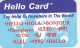 Dominican Republic, DM-D04?, $10 Hello Card 'Say Hello To' Esp:1-800-320-7176, 2 Scans . - Dominicana