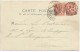 LCTN41- MONACO CPA AFFRANCHISSEMENT DOUBLE TPM MONACO ET TPM FRANCE 1/12/1901 - Brieven En Documenten