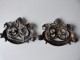 VINTAGE : PAIRE D´EMBRASES RIDEAUX BRONZE ARGENTÉE  / PAIR OF CURTAINS  TIE BACK HOOKS - Drapery