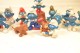 Delcampe - Collection De Figurines SCHTROUMPF Années 1980. Taille Crayon Grand Schtroumpf Peyo - Figurines En Plastique