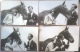 Cpa Lot SERIE DE 4x Photo Veritable Couple Amoureux Flirt Debout Avec Cheval Ecrite 1925 - Collections & Lots