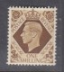 Great Britain, George VI, 1939, 1/= Bistre-brown,, MH * - Unused Stamps