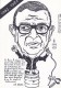 Illustrateurs - Lardie - Caricature  Ecrivain Jean-Paul Sartre - Dessin Original - Exemplaire Numéroté Tirage Limité - Lardie