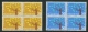 Suisse /Schweiz/Switzerland/ Variétés //  Europa 1962 En Bloc De 4 ** Branches Courtes Sur Les 2 Timbres No. 389-390 - Errors & Oddities