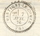 SAONE ET LOIRE 71 MARTIGNY LE COMTE LAC Tad 24 Sur N° 60 Du 07/07/1876 SUP Ind23 - 1849-1876: Période Classique