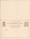 ETAT INDEPENDANT DU CONGO CARTE POSTALE + REPONSE PAYEE POSTKAART ENTIER POSTAL STATIONERY ETOILE STAR STERN PENTAGONE - 1884-1894