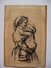 Delcampe - Ecole Ou Suiveur De Rembrandt - XVIIe - Femme Tenant Un Enfant - Dibujos