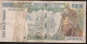 W.A.S. LETTER K = SENEGAL 713Kc 5000 FRANCS (19)94 1994 FINE - Senegal