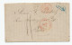 816/23 -- Lettre Précurseur VERVIERS 1840 Vers PARIS - RARE Marque B5R En Bleu De Bruxelles - 1830-1849 (Belgique Indépendante)