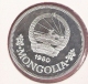 MONGOLIE 25 TUGRIK 1980 SILVER PROOF CAMEL YEAR OF THE CHILD - Mongolie