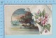 CPA , Paysage Fleurs Bateau - Postcard Carte Postale 2 Scans - Autres & Non Classés