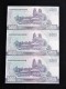 KOREA 5000 WON , COMPLETE SHEET (UNCUT NOTE) , 3-PIECE NOTE UNC BANKNOTE CURRENCY - Corée Du Nord