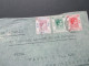 GB Kolonie Hong Kong 1939 MiF One Dollar Usw. Drei Farben Frankatur!! Luftpost - Brieven En Documenten