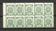 LETTLAND Latvia 1919 Michel 5 A In 10-Block With 2 Bzw. 3 Lines MNH Signed Interesting Light Green - Lettland