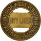 États-Unis, City Lines Of West Virginia Incorporated, Jeton - Professionnels/De Société