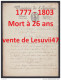 " PARIS " EXCEPTIONNEL MANUSCRIT INEDIT, PAR LOUIS JOSEPH PHILIPPE BALLOIS (1777-1803). - Documents Historiques