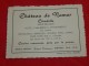 NAMUR  -   Hôtel Restaurant  "  Château De Namur  " - ( 10,5 X 7,5 Cm) - Carte Publicitaire  -  (2 Scans) - Namur