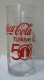 AC - COCA COLA - 50th YEAR IN TURKEY ILLUSRATED GLASS FROM TURKEY - Tazze & Bicchieri