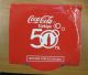 AC - COCA COLA 50TH YEAR IN TURKEY BUBLE FIGURED BLUE GLASS FROM TURKEY - Tazze & Bicchieri
