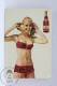 Euro Pils Spanish Beer Advertising Pocket Calendar 1969 Spain - Pin Up Red Bath Suit Pig Tail Blonde Girl - Grand Format : 1961-70