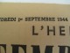 Journal/Hebdomadaire/"Le Temps Présent"/Temps Nouveau*Positions/  "La  Montée En Fusée"/1er Sept 1944   VJ88 - Sonstige & Ohne Zuordnung