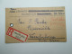 étiquette De Colis Postal Recommané De MUNSTER Elsass Alsace 1943 - Afranchie à 70 Pf Au Tarif (40 + 30 Pf) - Très Rare - Autres & Non Classés