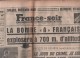 FRANCE SOIR 22 01 1960 - BOMBE ATOMIQUE FRANCAISE SAHARA - GENEVE - GENERAL MASSU - RUGBY AUSTRALIE FRANCE - SKI - BOXE - 1950 à Nos Jours